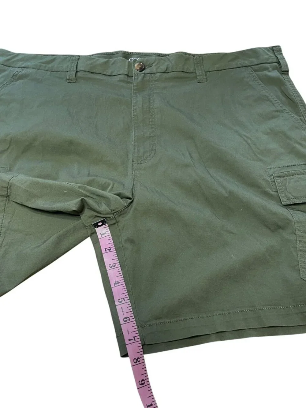 Mens Green Cargo Shorts 44W Lightweight Cotton Outdoor Wear